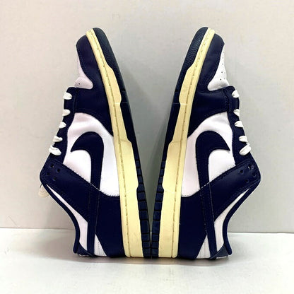NIKE WMNS DUNK LOW Sneakers White/Navy Size 25.5cm