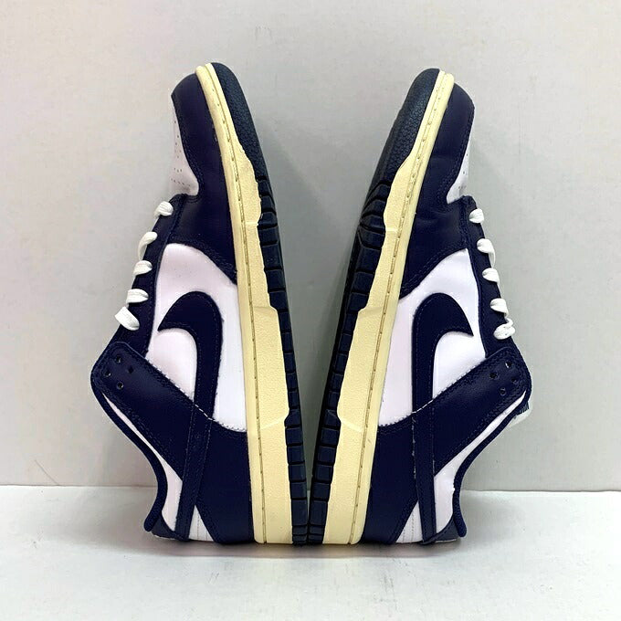 NIKE WMNS DUNK LOW Sneakers White/Navy Size 25.5cm