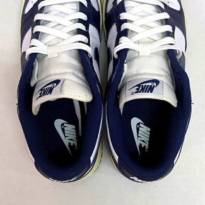 NIKE WMNS DUNK LOW Sneakers White/Navy Size 25.5cm
