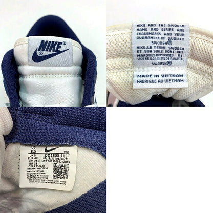 NIKE WMNS DUNK LOW Sneakers White/Navy Size 25.5cm