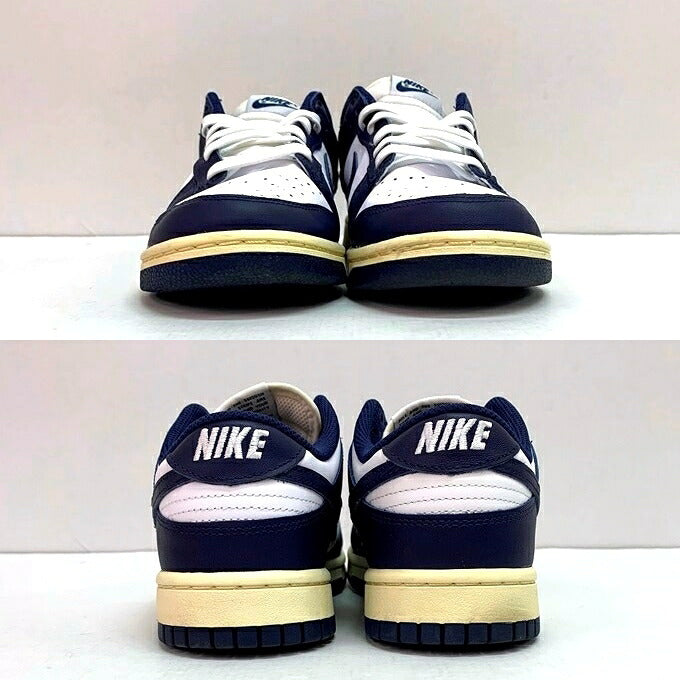 NIKE WMNS DUNK LOW Sneakers White/Navy Size 25.5cm
