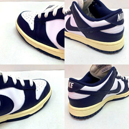NIKE WMNS DUNK LOW Sneakers White/Navy Size 25.5cm