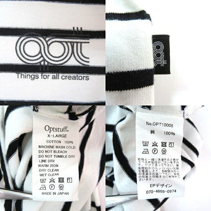 Optstuff Striped Drawstring Hem Long Sleeve T-Shirt Size XL