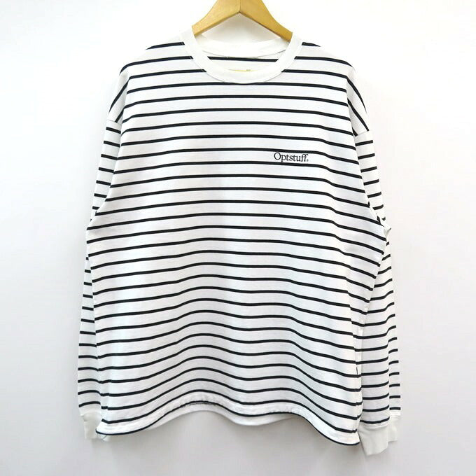 Optstuff Striped Drawstring Hem Long Sleeve T-Shirt Size XL