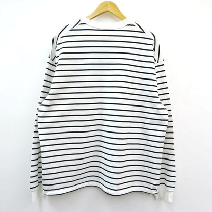 Optstuff Striped Drawstring Hem Long Sleeve T-Shirt Size XL