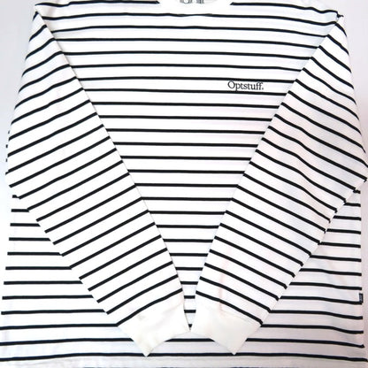 Optstuff Striped Drawstring Hem Long Sleeve T-Shirt Size XL