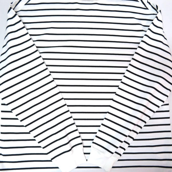 Optstuff Striped Drawstring Hem Long Sleeve T-Shirt Size XL
