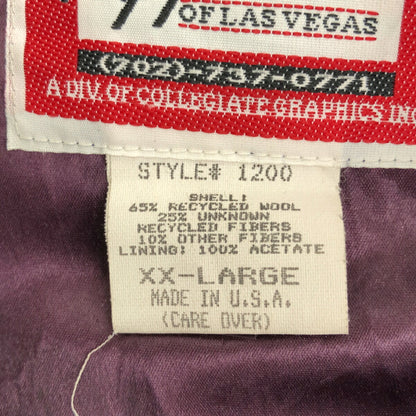 CG APPAREL 80s USA Made Wool Award Jacket Size XXL