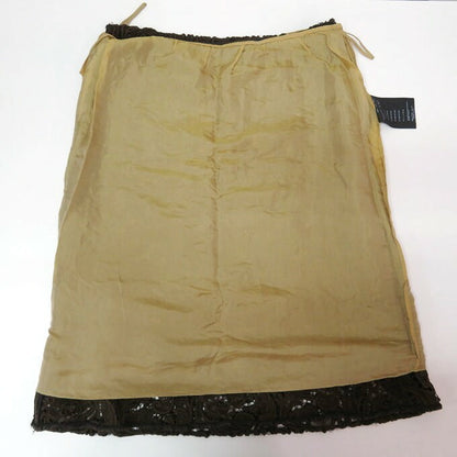 PRADA Brown Full Lace Skirt Size 40