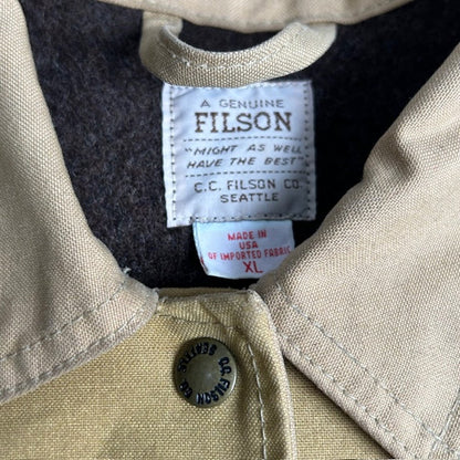 FILSON Waxed Cotton York Switch USA Made Coat Size XL