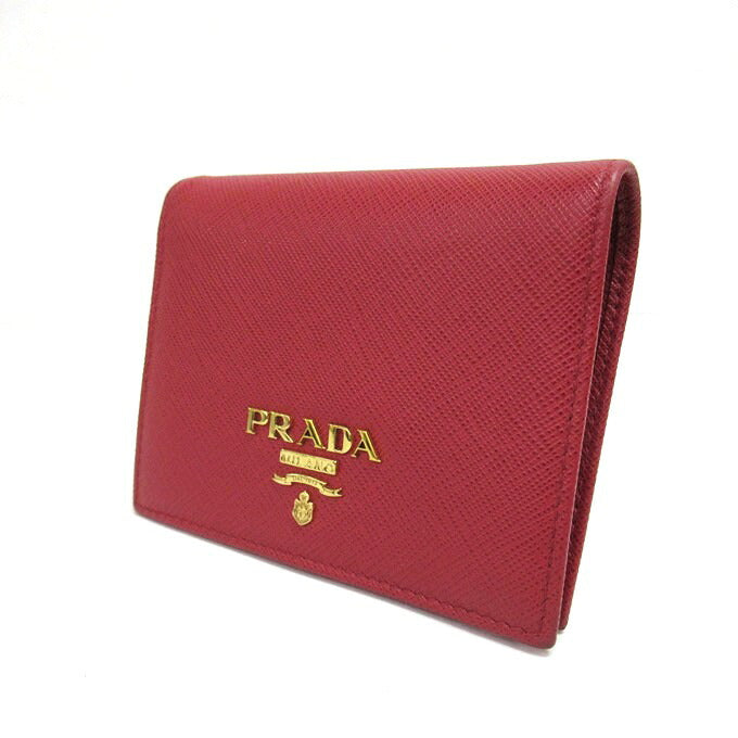 PRADA SAFFIANO METAL Saffiano Wallet Red Size ONE SIZE