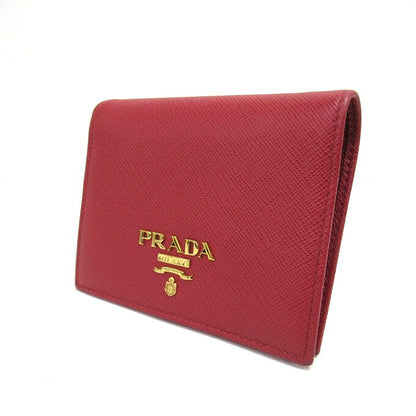 PRADA SAFFIANO METAL Saffiano Wallet Red Size ONE SIZE