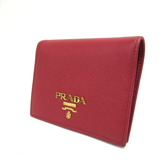 PRADA SAFFIANO METAL Saffiano Wallet Red Size ONE SIZE