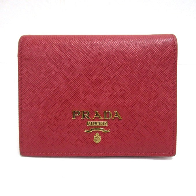 PRADA SAFFIANO METAL Saffiano Wallet Red Size ONE SIZE