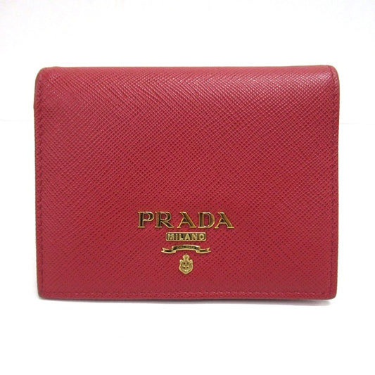 PRADA SAFFIANO METAL Saffiano Wallet Red Size ONE SIZE