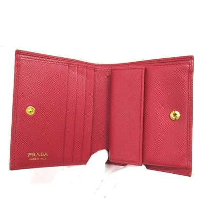 PRADA SAFFIANO METAL Saffiano Wallet Red Size ONE SIZE