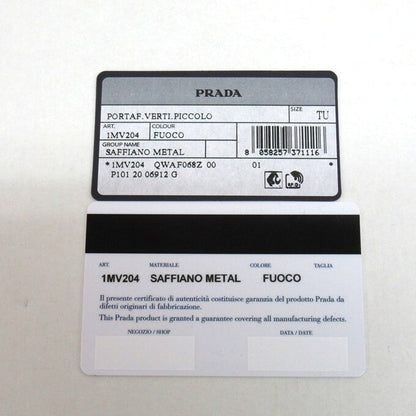 PRADA SAFFIANO METAL Saffiano Wallet Red Size ONE SIZE