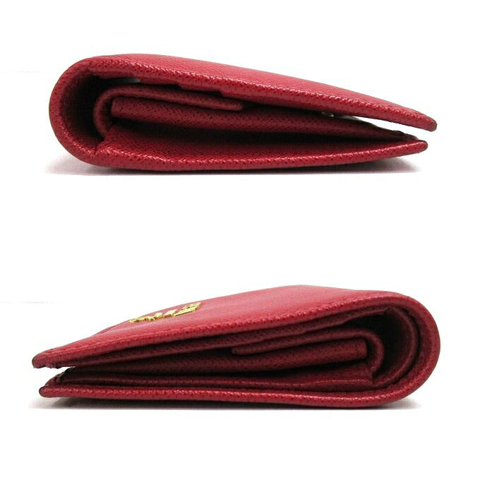 PRADA SAFFIANO METAL Saffiano Wallet Red Size ONE SIZE
