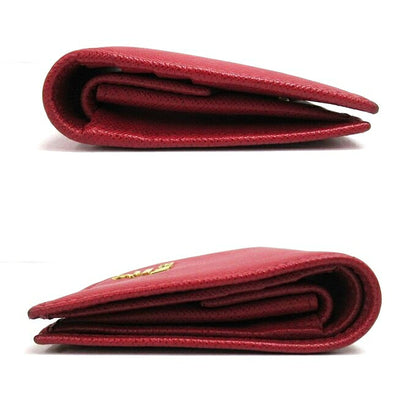 PRADA SAFFIANO METAL Saffiano Wallet Red Size ONE SIZE