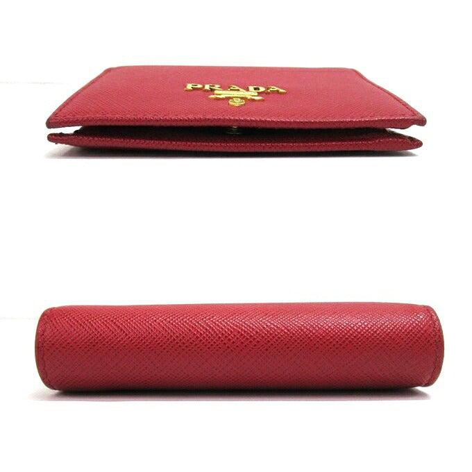 PRADA SAFFIANO METAL Saffiano Wallet Red Size ONE SIZE
