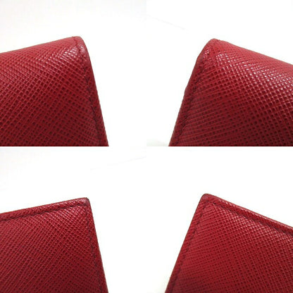 PRADA SAFFIANO METAL Saffiano Wallet Red Size ONE SIZE