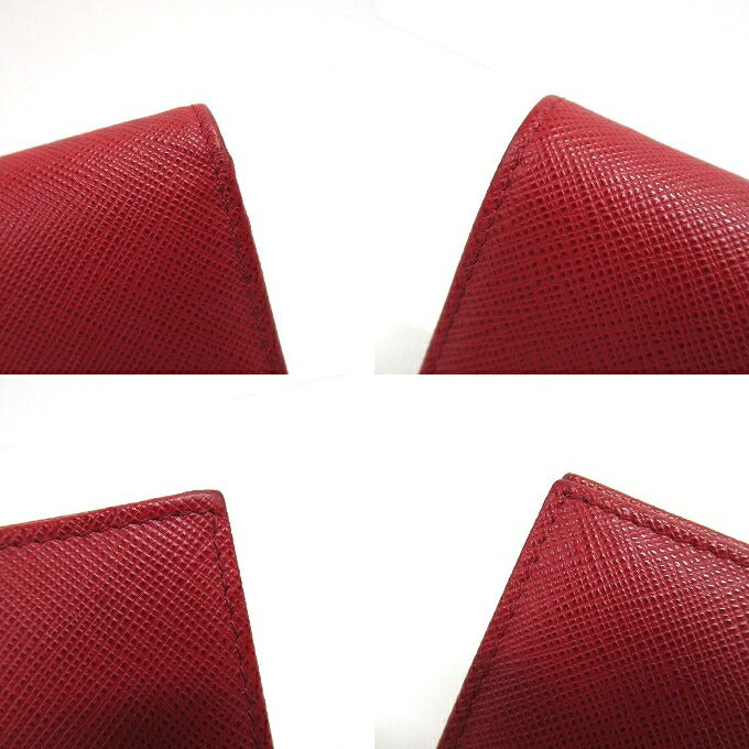 PRADA SAFFIANO METAL Saffiano Wallet Red Size ONE SIZE