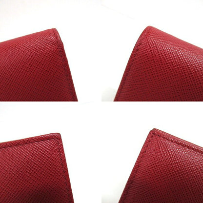 PRADA SAFFIANO METAL Saffiano Wallet Red Size ONE SIZE