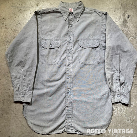 Vintage TUF NUT 40s-50s Gusseted Kasuri Work Shirt Size M