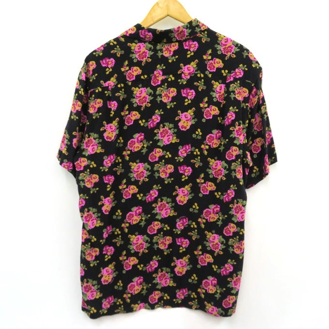 Supreme Floral Rayon S/S Black Shirt Size M
