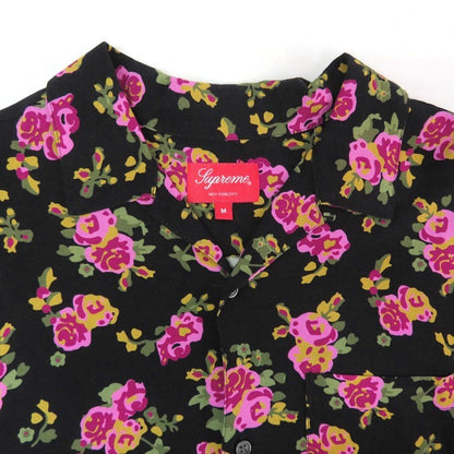 Supreme Floral Rayon S/S Black Shirt Size M