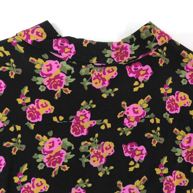 Supreme Floral Rayon S/S Black Shirt Size M