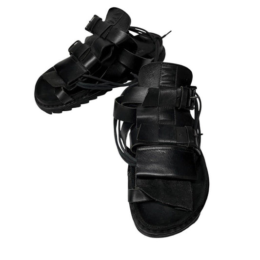 Ann Demeulemeester Lace-up Belted Shark Sole Sandals Size 8