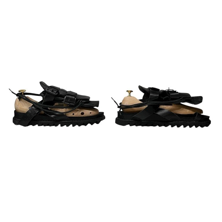 Ann Demeulemeester Lace-up Belted Shark Sole Sandals Size 8