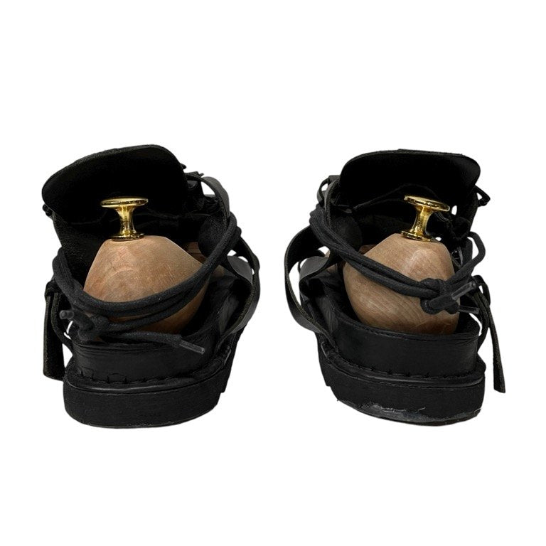 Ann Demeulemeester Lace-up Belted Shark Sole Sandals Size 8