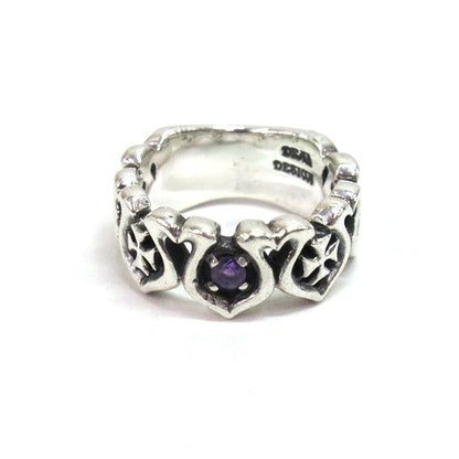 DEAL DESIGN Five Horseshoe Silver Ring Size ONE SIZE