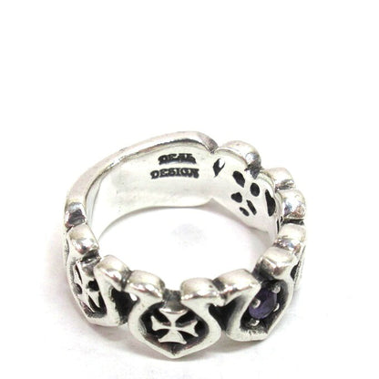 DEAL DESIGN Five Horseshoe Silver Ring Size ONE SIZE