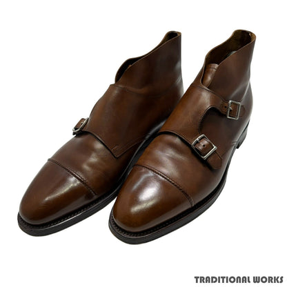 JOHN LOBB Willium II Double Monk Parisian Brown Boots Size 8E