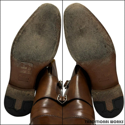 JOHN LOBB Willium II Double Monk Parisian Brown Boots Size 8E