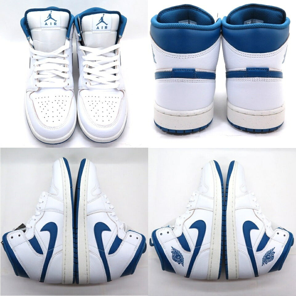 NIKE AIR JORDAN 1 MID SE Seasonal White/Sail/Blue Sneakers