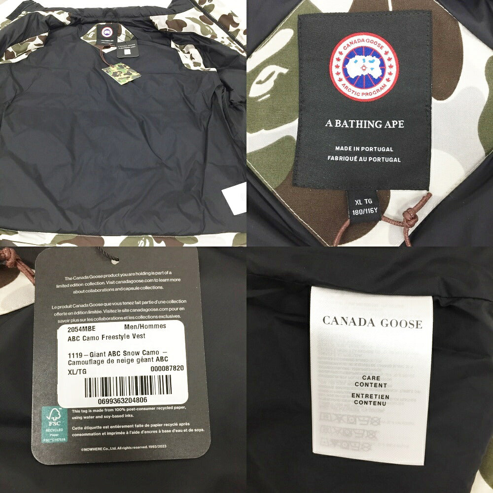 A BATHING APE x CANADA GOOSE ABC Camo Vest Size XL