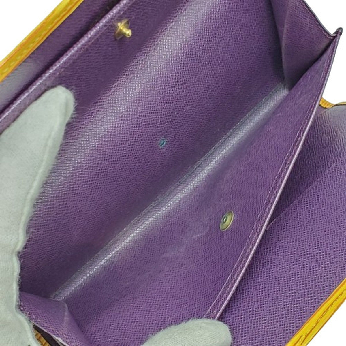LOUIS VUITTON Epi Leather Wallet Yellow
