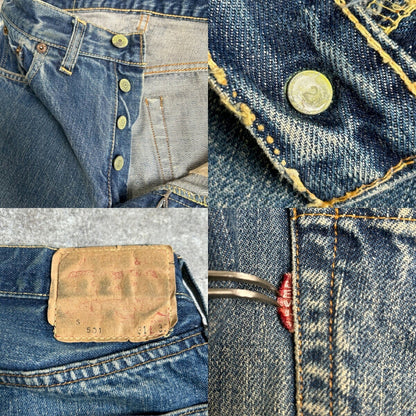 LEVI'S 60s 70s Type-S Big-E Blue Denim Jeans Size 31