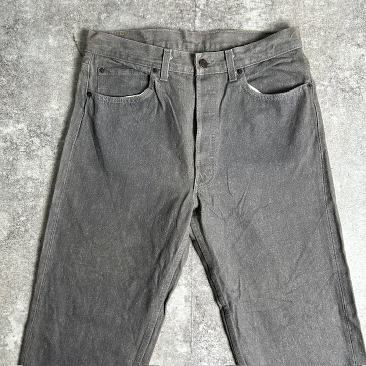 LEVI'S 90s 501-0636 USA Made Button Fly Jeans Gray Size W33