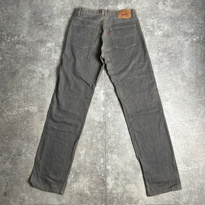 LEVI'S 90s 501-0636 USA Made Button Fly Jeans Gray Size W33