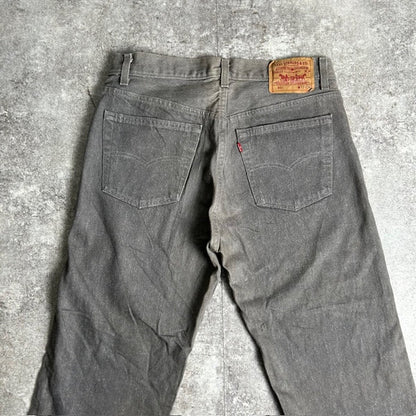 LEVI'S 90s 501-0636 USA Made Button Fly Jeans Gray Size W33