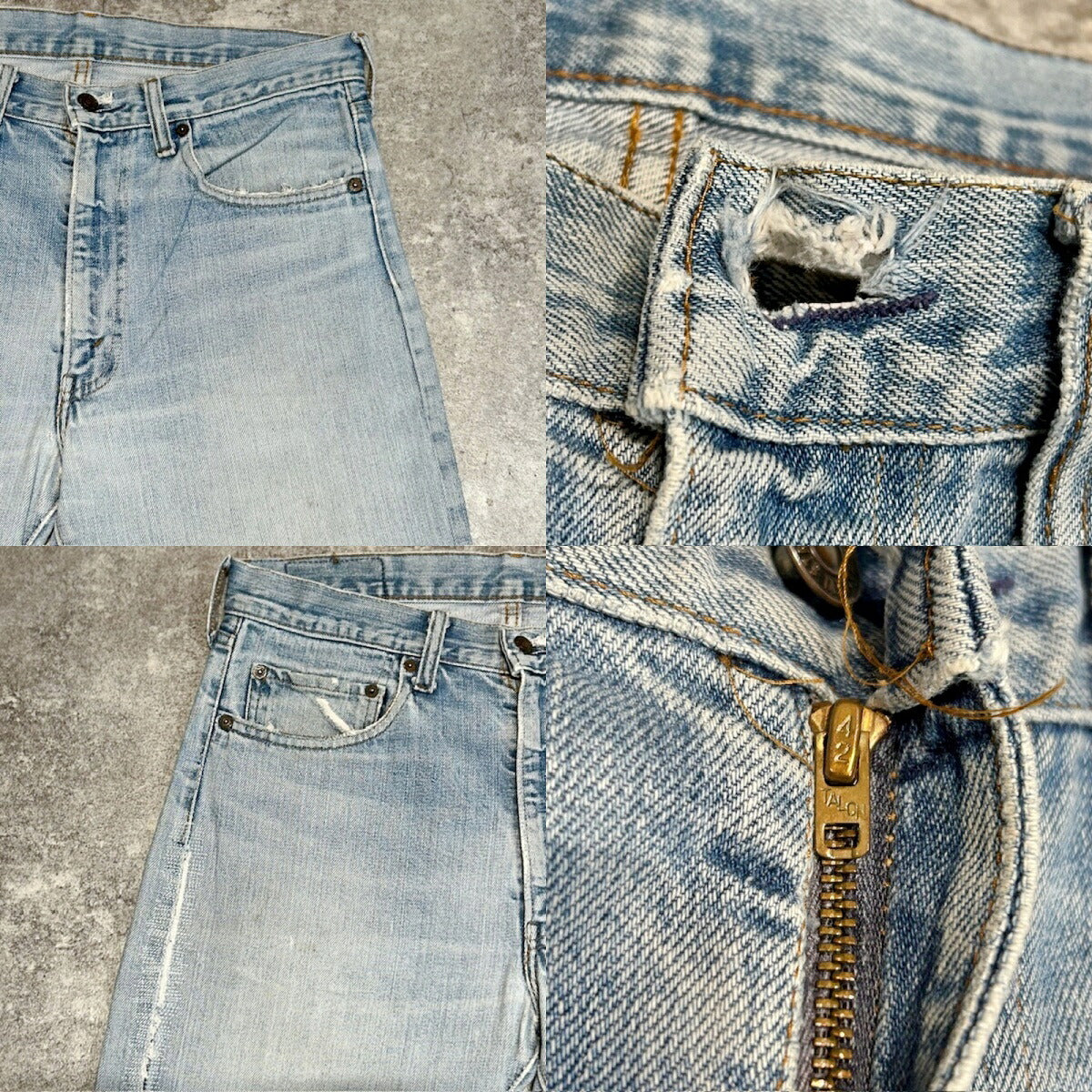 LEVI'S 60s/70s 505 Big-E 42TALON USA Jeans Blue Size W36