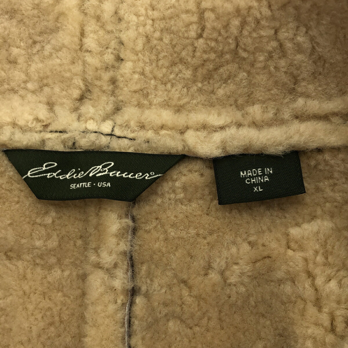 EDDIE BAUER Shearling Sheepskin Zip Jacket Size XL