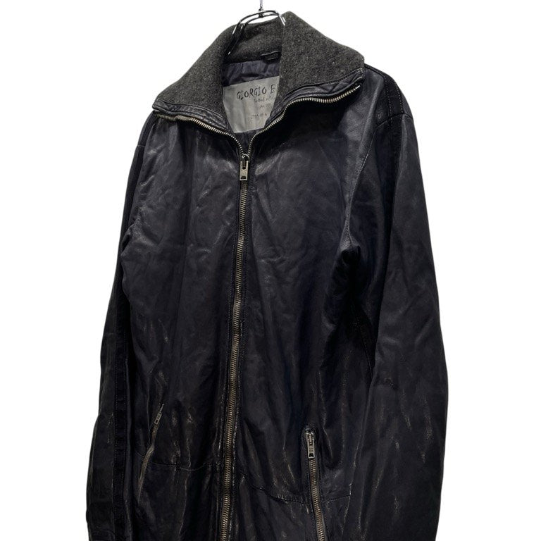 GIORGIO BRATO Limited Baby Lamb Leather Zip Coat Size 44