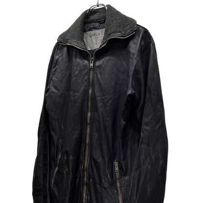 GIORGIO BRATO Limited Baby Lamb Leather Zip Coat Size 44