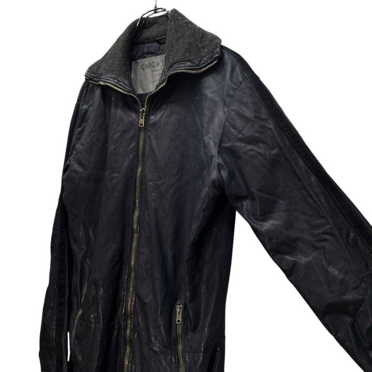 GIORGIO BRATO Limited Baby Lamb Leather Zip Coat Size 44